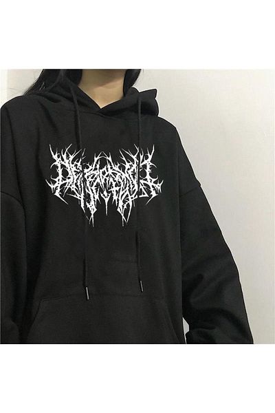 Köstebek Ars Gothic Harajuku (unisex) Μαύρη κουκούλα