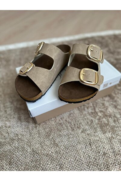 ZİESCE Γυναικείες παντόφλες Beige Nubuck - Διπλό λουράκι, ρυθμιζόμενη πόρπη, καθημερινή χρήση