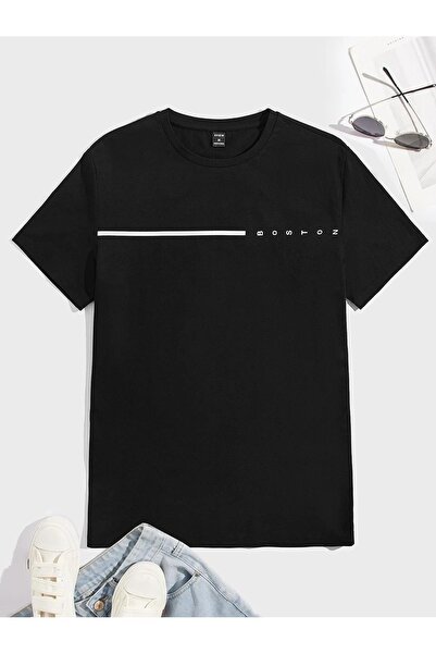 SeusCraft Μπλουζάκι Boston Stripe - Μαύρο με στάμπα, Oversize, Καλοκαιρινό κο...