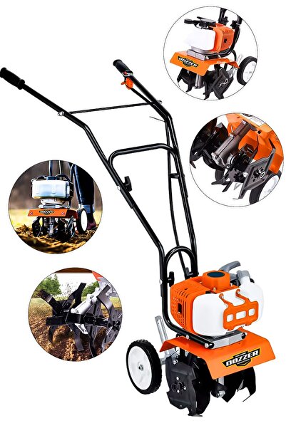 DOZZER Orng Alman Professional 2.4hp Çelik Şanzuman Bakır Sargılı Benzinli Mini Dip Kenar Çapalama Makinesi