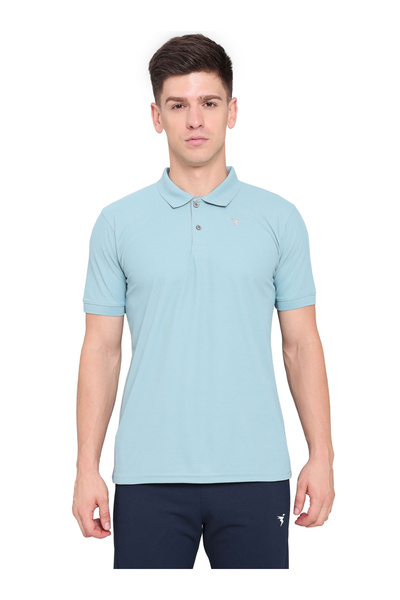 Technosport By Styli Logo Detail Regular Fit Pique Polo