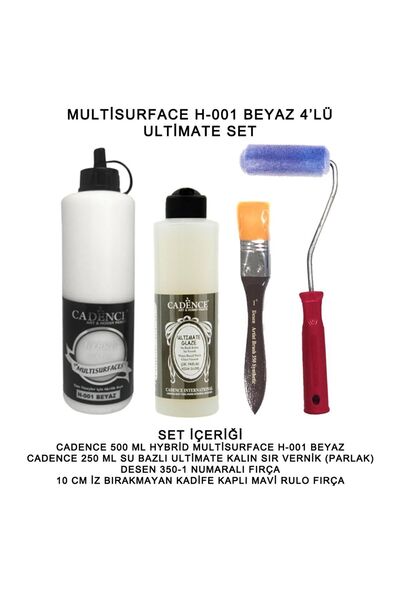Cadence Multi Surface 001-BEYAZ) Hybrid Boya Seti 4'lü ULTUMATE (Kalın sır Ve...
