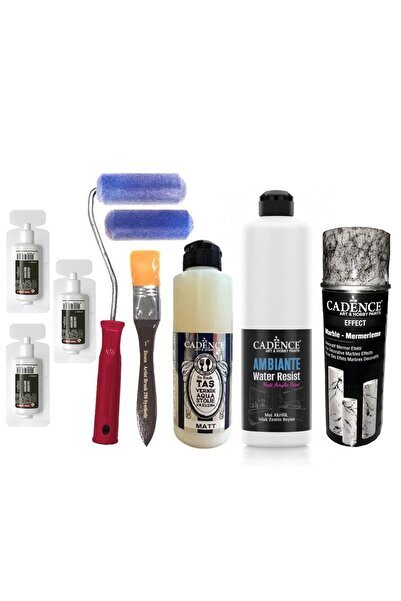 Cadence Boya Eminönühobisanat-fayans Boyama Mermer Efekti-(BEYAZ ZEMİN ÜZERİ ...