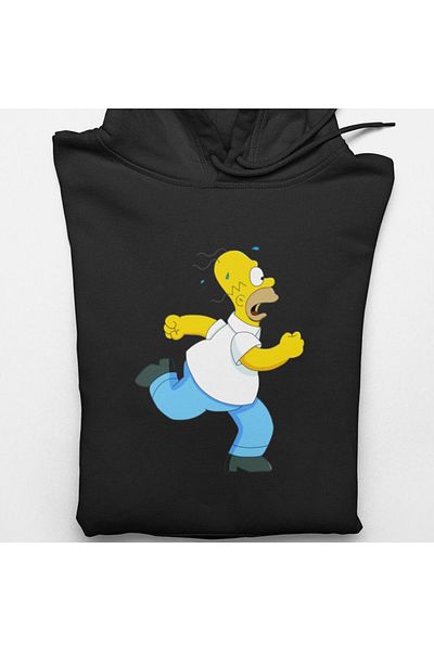 modaberry Hanorac combinat Simpson Homer Merge Lover din 2 piese - Hanorac de iarnă supradimensionat cu imprimeu negru