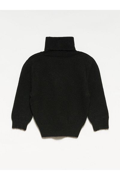 Dilvin 10306 Pulover crop cu mânecă scurtă cu gât-negru