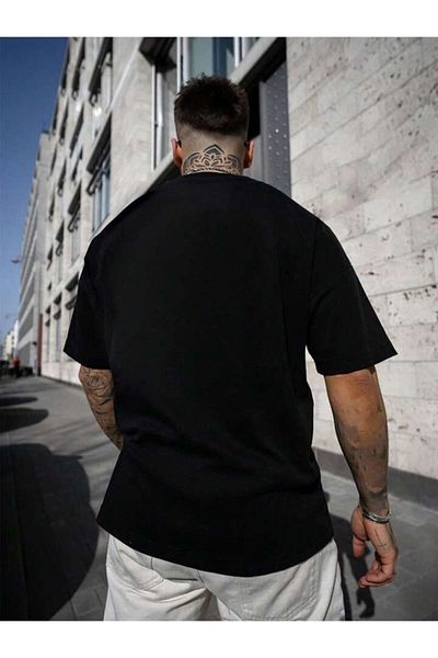 modaberry Μπλουζάκι California Butterfly - Μαύρο εμπριμέ κοντό μανίκι με λαιμόκοψη