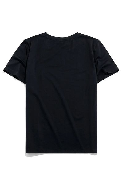 modaberry T-Shirt Sun And Planets - Μαύρο εμπριμέ κοντό μανίκι με λαιμόκοψη