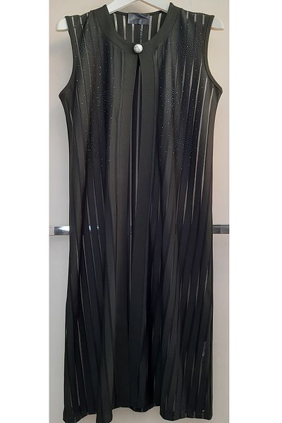 N.Y.YILDIZ STAR Large Size - Burning with Window, Jewelled Brooch Shawl Collar Vest, Sinif Poly Kumash