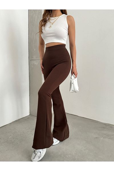 cicekhomedekor Spanish Leg Crepe Fabric Leggings High Waist Pants Big Battal Size 2xl 3xl 4xl 5xl