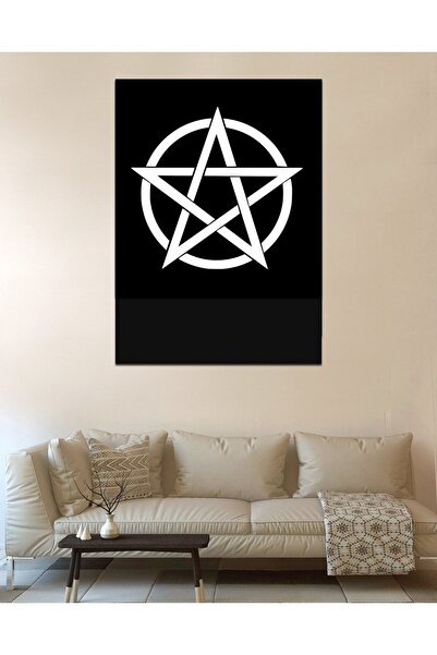 owl bag Pentagram 4 no Desenli Tasarım Duvar Halısı