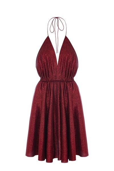 Gülşah Evecen Silver Short Dress ( Özel Tasarım Simli Elbise )