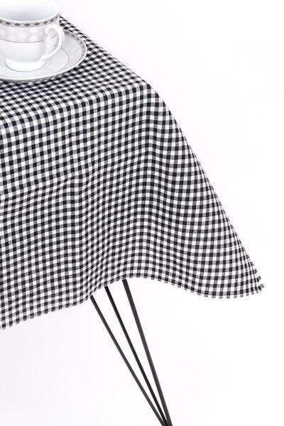 MODELHOME مفرش طاولة ارفين جنجهام أسود 170 × 170 سم