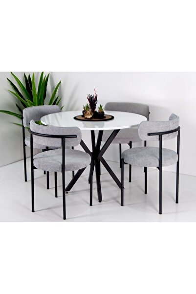 BiSandalye 4 Adet Rols Modern Yemek Masası Sandalyesi Teddy Sandalye Mutfak Sandalyesi(MASASIZ)