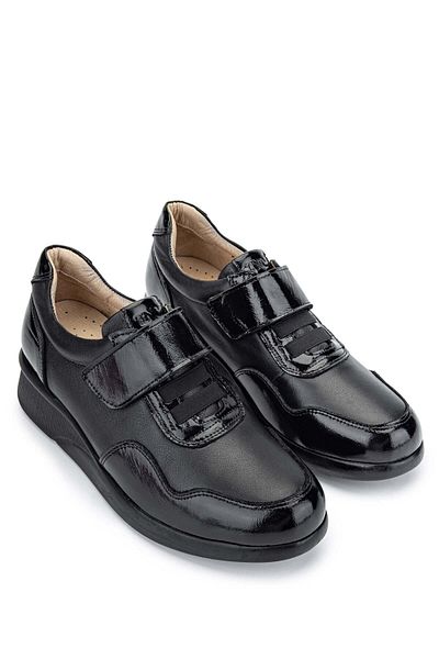 Tamer Tanca Genuine Leather Black Women's Casual Shoes