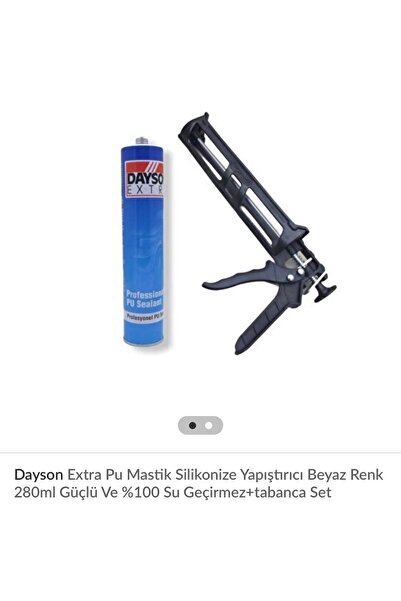 DAYSON Beyaz Silikon Yapıştırıcı Ve Silikon Tabancası