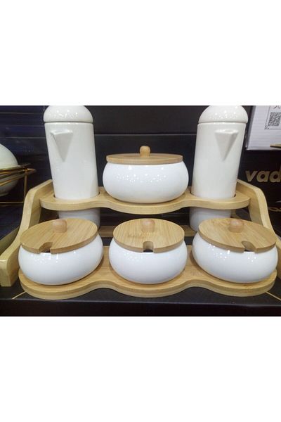 Decorland 6-Piece Spice Set - With Stand