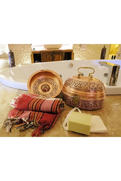 Bakır Concept طقم حمام نحاسي - تطريز منحوت وتطريز غير لامع