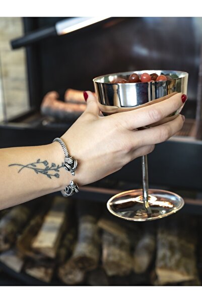 Bakır Concept Bakır Bileklik Koç Başlı Model Gümüş Kaplama