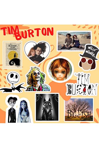 Pufidik Tim Burton Sticker Seti | Laptop Notebook Telefon Etiket