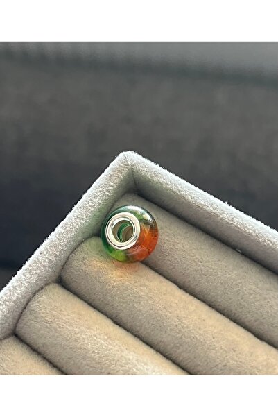 asaf Gökkuşağı ( iki renkli) murano  charm | gümüş kaplama