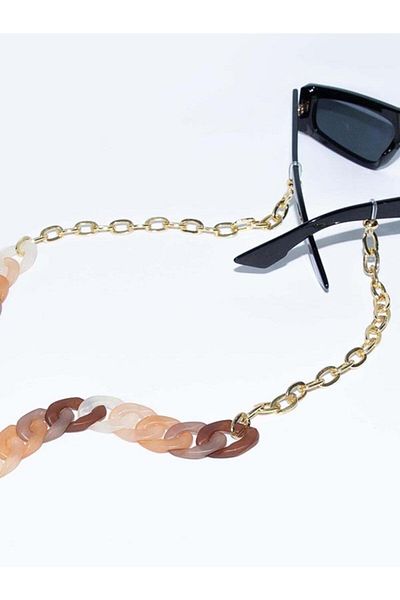 Sun Pieces Brown Cream Acrylic Glasses String Glasses Chain Glasses Accessory Glasses Strap