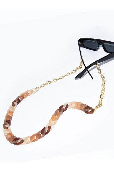 Sun Pieces Brown Cream Acrylic Glasses String Glasses Chain Glasses Accessory Glasses Strap