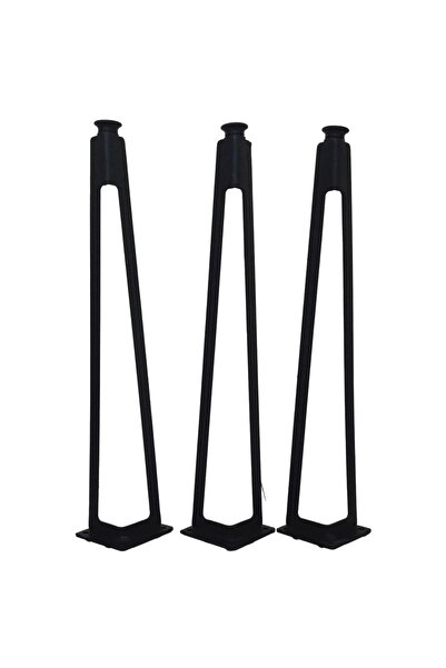 AS DESİGN 3'lü Dekoratif Metal Firkete Sehpa Ayağı (44 Cm Yükseklik)
