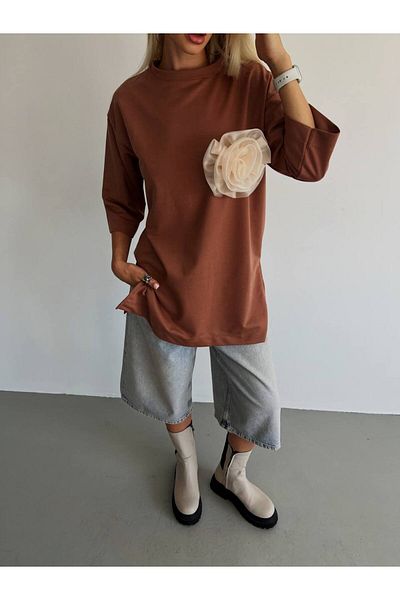 Borceelle Bermude din denim cu tăietură largi