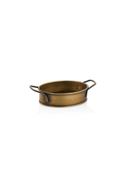 LUCKYHOMES Gold Decorative Mini Tableware Tray - Tea Presentation, Antique - 16 cm X 13 cm 2070-3