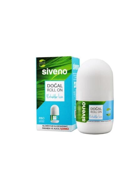 Siveno %100 Doğal Roll-On Erkek Deodorant Ter Kokusu Önleyici Bitkisel Leke B...