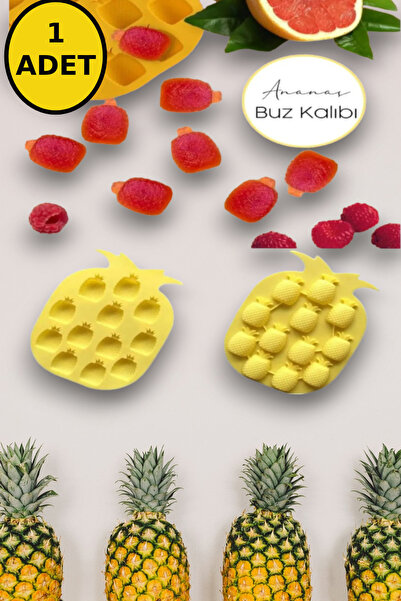 Open Home Concept Silikon Buz Kalıbı | Silikon Yapışmaz Buzluk Ananas Buz Kalıbı