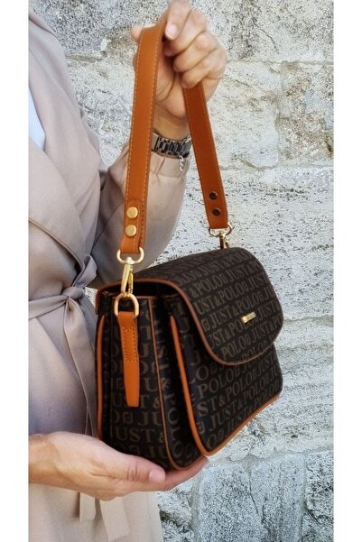 Just Polo Kadın Kahve Taba 4 Bölmeli Iki Askılı Omuz Ve Çapraz Çantası