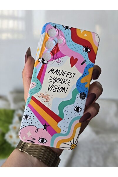 SUPER FRAME Samsung Galaxy M14 Uyumlu Baskılı Şeffaf Telefon Kılıfı