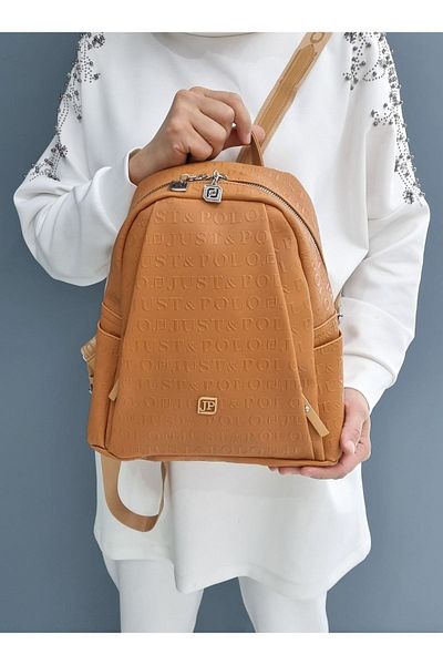 Just Polo Women's Taba 9 Compartment Gophragm Printed Backpack