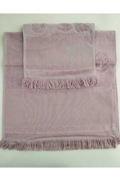 HMZ FiestA Мама і донька Etamın з вишивкою Маленький великий рушник - з бахромою (50x90,30x50)