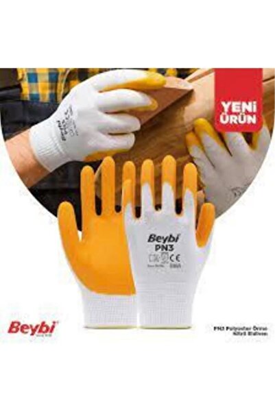 kapsulavm Beybi Pn3 Nitril Sarı Iş Eldiveni No:10 12'li Paket