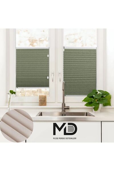 MD Plise Beyaz Alüminyum Kasa Tulip Plise Perde