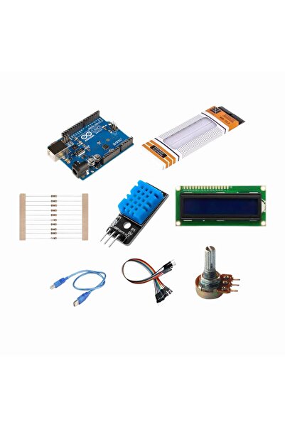 Fapatech Arduino DHT11 ve LCD Uygulaması ile Meteoroloji İstasyonu Proje Seti/ E- Pdf Devre Şemalı İçerik