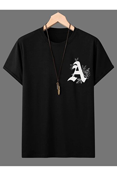 coolart Tricou cu logo - Tricou oversize de vară cu imprimeu negru, cu mânecă...