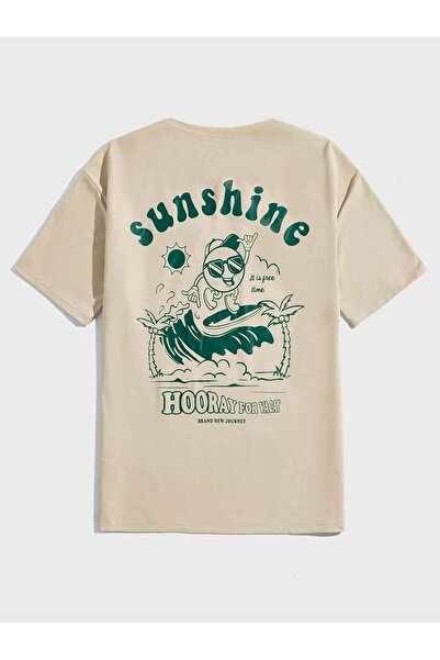 coolart Tricou Sunshine Hooray - Tricou de vară supradimensionat cu imprimeu ...