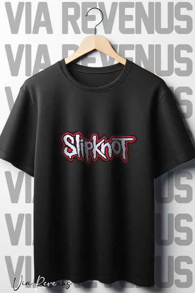 Vordevia Tricou oversize negru cu imprimeu Slipknot
