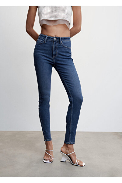 MANGO Koyu Denim Kadın Pantolon 47010143