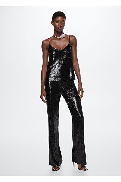 MANGO Woman Μαύρο γυναικείο μπουστάκι 37099084