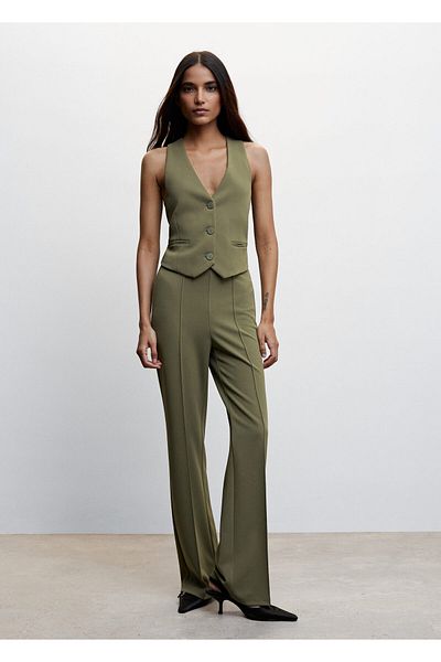 MANGO Khaki Women's Vest47044030