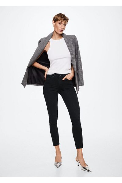 MANGO Woman Black Denim Women's Trousers37000103