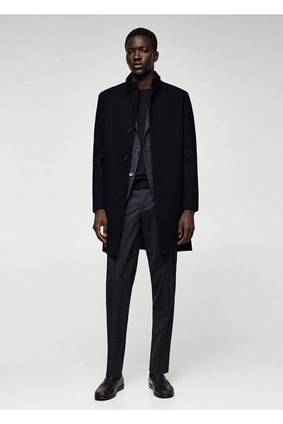 MANGO Man Marineblauer Herrenmantel47240552