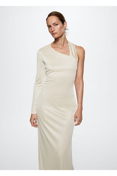 MANGO Woman Μπεζ Γυναικείο Φόρεμα - Μοντέλο 37097729