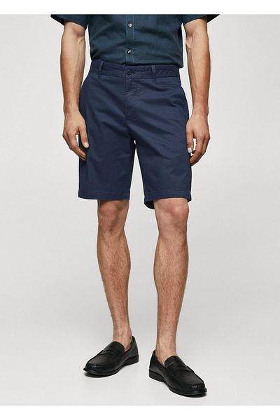 MANGO Man Marineblaue Shorts für Herren57040568
