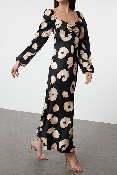 Edit by Trendyol Regular Fit Black Woven Dress - TEDSS24EL00109