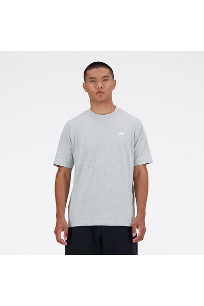 New Balance Sport Essentials Aathletic šedé bavlněné tričko - S/S Top